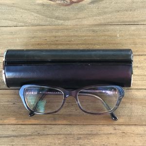 Bvalgari Black Lightweight Swarovski Crystal RX Frames! EUC